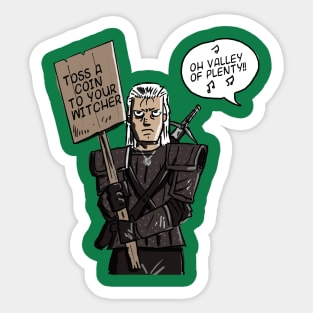 Toss a coin to your witcher Sticker